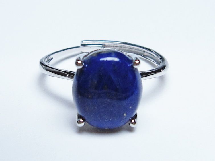 ラピスラズリ リング 指輪 フリーサイズ 18号 メール便可 一点物 115-7198
