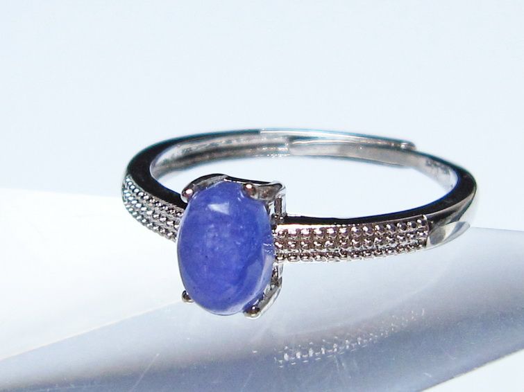 タンザナイト リング 指輪 フリーサイズ 15号 メール便可 一点物 115-7340