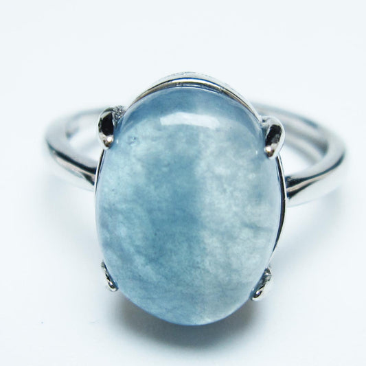 アクアマリン リング 指輪 フリーサイズ 15号 メール便可 一点物 115-7756