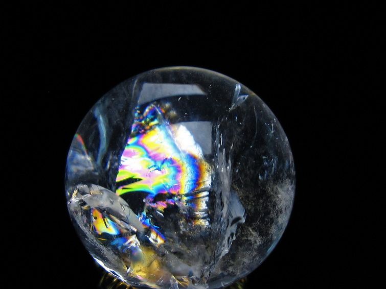 アイリスクォーツ 水晶 丸玉 虹入り 25mm 水晶玉 スフィア 球