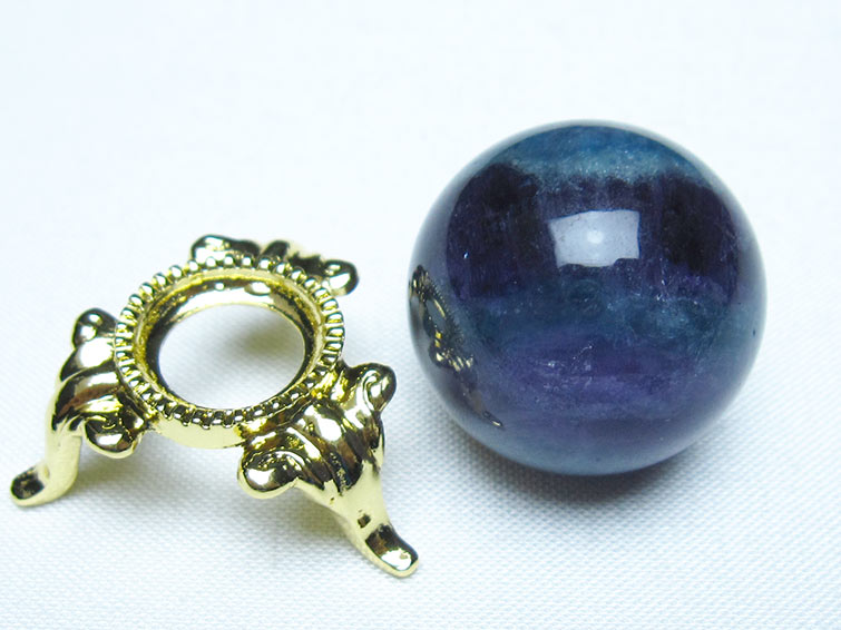 フローライト 丸玉 26mm 蛍石 スフィア 螢石 置物 一点物 141-7225 【sold out】