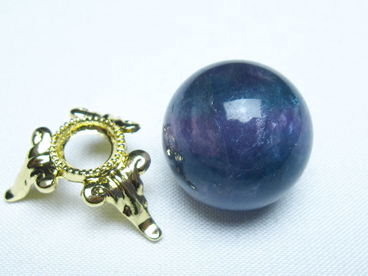 フローライト 丸玉 23mm 蛍石 スフィア 螢石 置物 一点物 141-7264 【sold out】