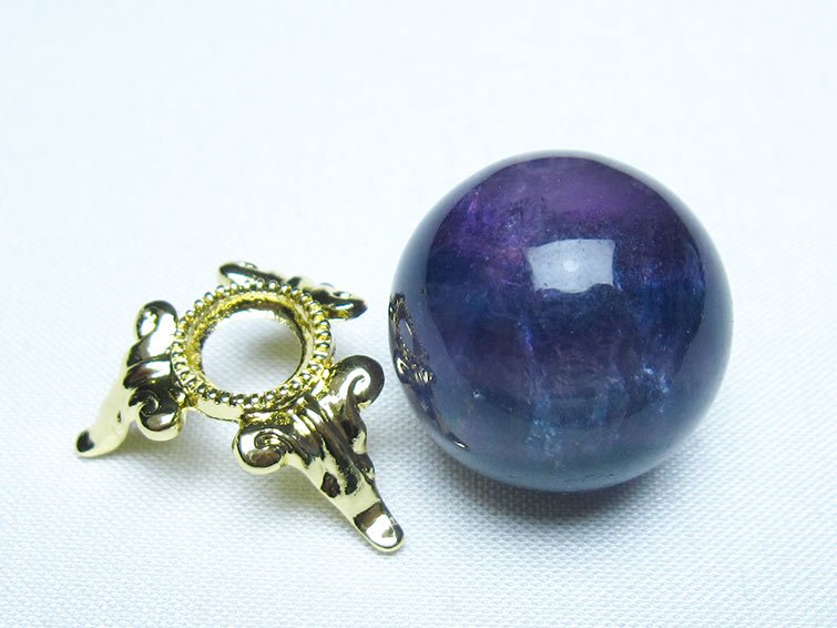 フローライト 丸玉 24mm 蛍石 スフィア 螢石 置物 一点物 141-7272