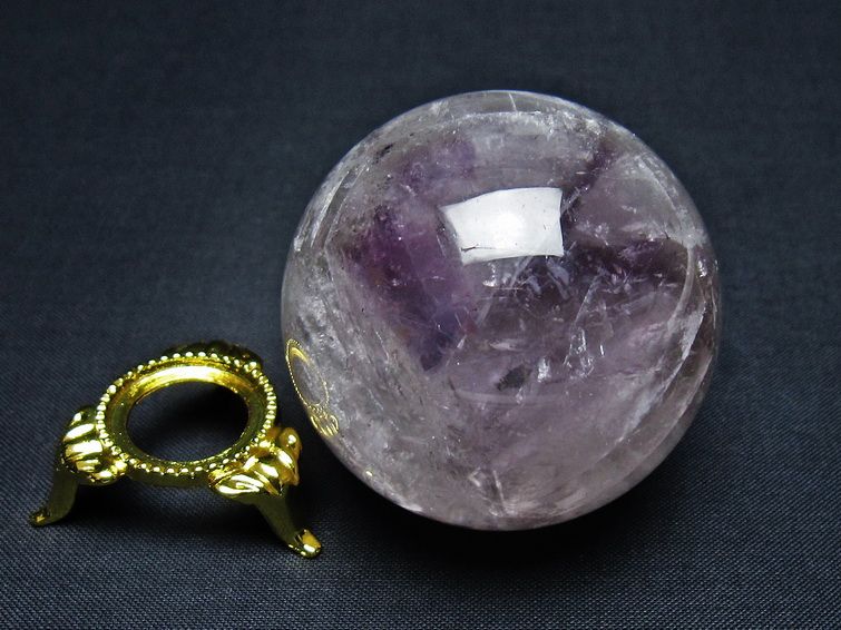 アメジスト 丸玉 51mm スフィア amethyst 置物 一点物 141-7309 [sold out]