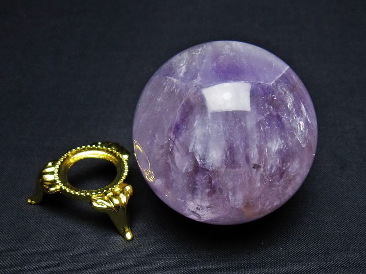 アメジスト 丸玉 51mm スフィア amethyst 置物 一点物 141-7310[sold out]