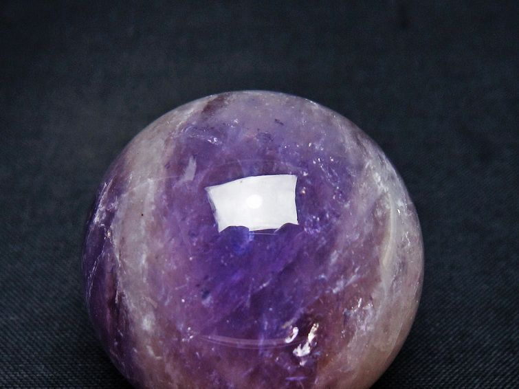 アメジスト 丸玉 37mm スフィア amethyst 置物 一点物 141-7313