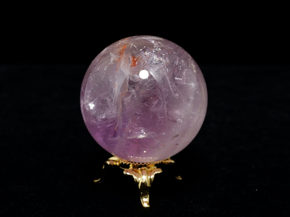 アメジスト 丸玉 44mm スフィア amethyst 置物 一点物 141-7318 【sold out】