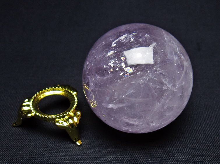 アメジスト 丸玉 48mm スフィア amethyst 置物 一点物 141-7322 [sold out]