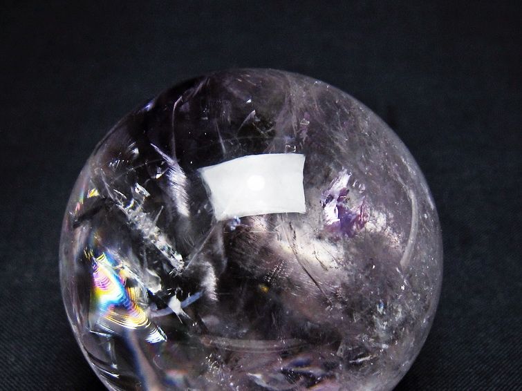 アメジスト 丸玉 虹入り 51mm スフィア amethyst 置物 一点物 141-7328 [sold out]
