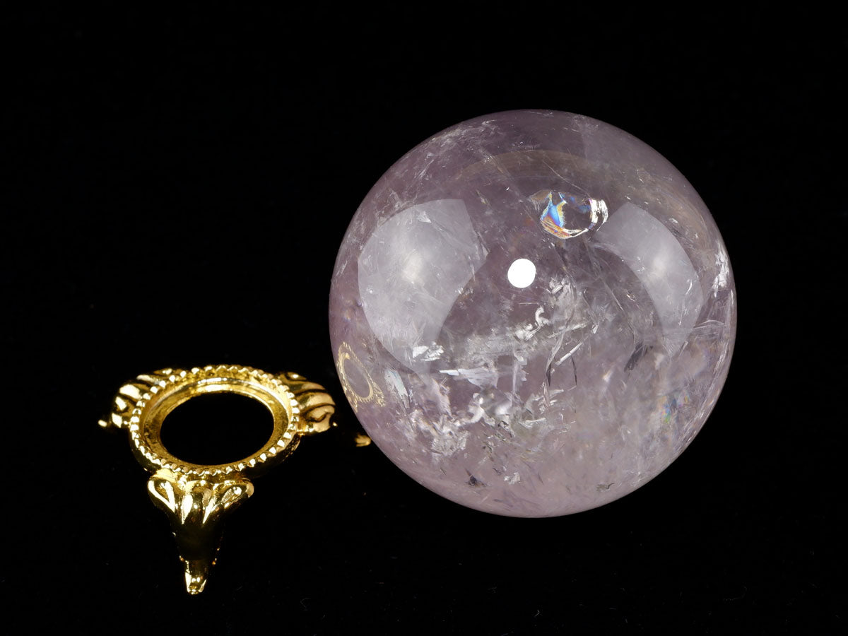 アメジスト 丸玉 51mm スフィア amethyst 置物 一点物 141-7329