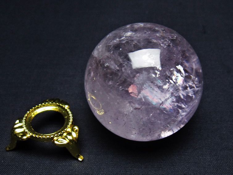 アメジスト 丸玉 51mm スフィア amethyst 置物 一点物 141-7330 [sold out]