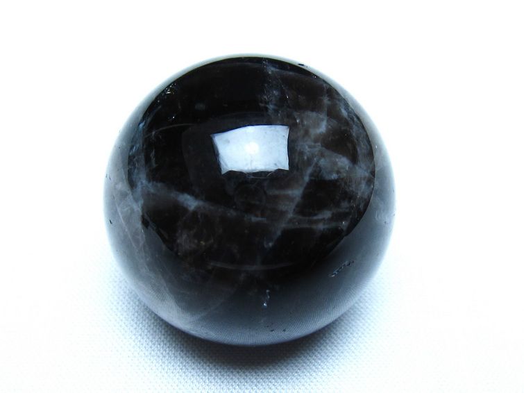 モリオン 黒水晶 丸玉 34mm スフィア 置物 原石 141-7338[sold out]