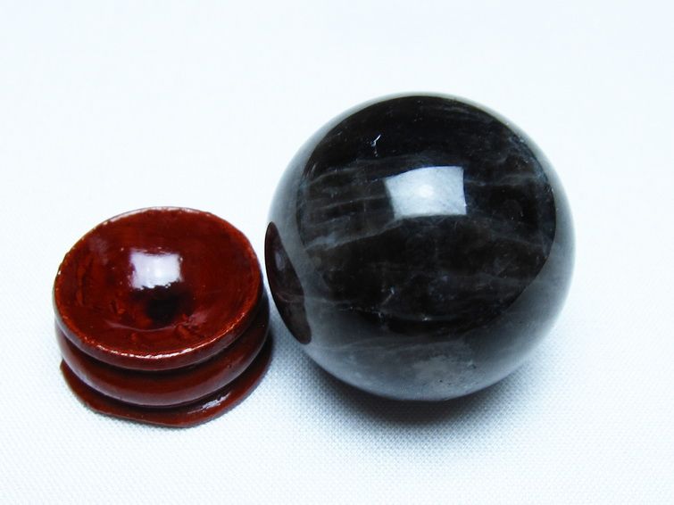 モリオン 黒水晶 丸玉 34mm スフィア 置物 原石 141-7345 [sold out]