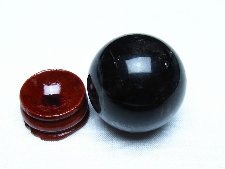 モリオン 黒水晶 丸玉 34mm スフィア 置物 原石 141-7346 【sold out】