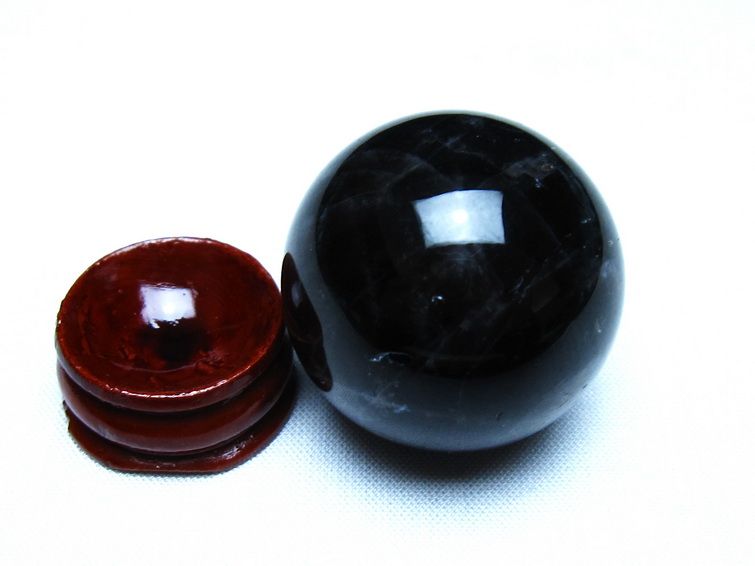 モリオン 黒水晶 丸玉 34mm スフィア 置物 原石 141-7356 [sold out]