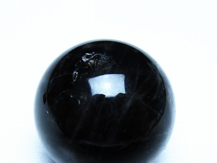 モリオン 黒水晶 丸玉 34mm スフィア 置物 原石 141-7357 【sold out】
