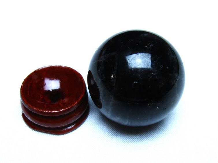 モリオン 黒水晶 丸玉 34mm スフィア 置物 原石 141-7359 【sold out】