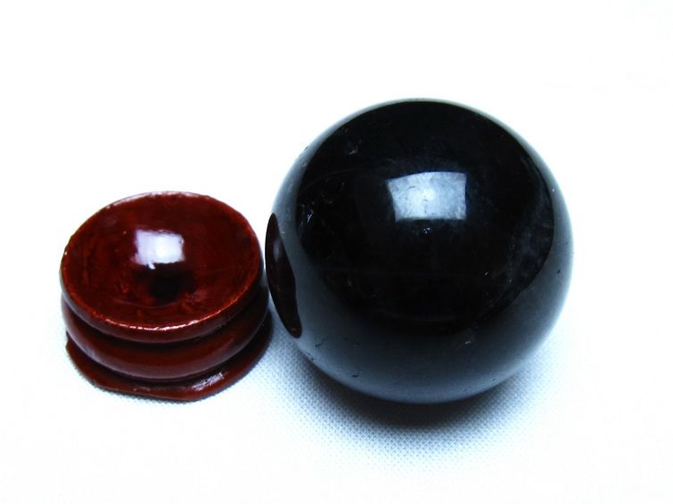 モリオン 黒水晶 丸玉 34mm スフィア 置物 原石 141-7360 【sold out】