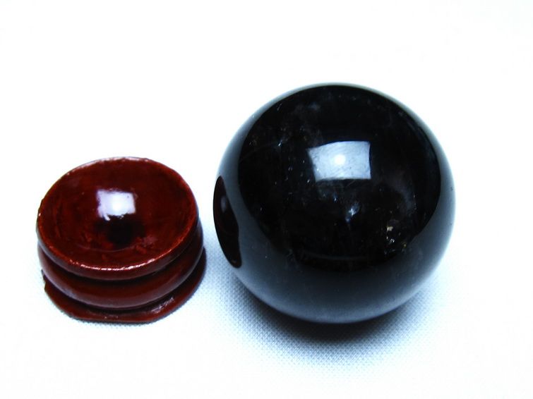 モリオン 黒水晶 丸玉 34mm スフィア 置物 原石 141-7363 [sold out]