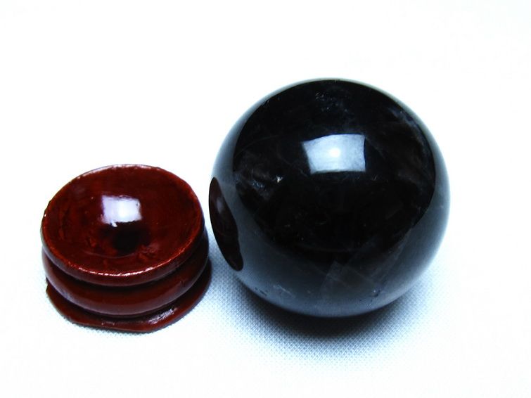 モリオン 黒水晶 丸玉 34mm スフィア 置物 原石 141-7365 【sold out】