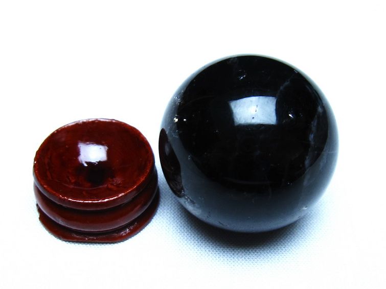 モリオン 黒水晶 丸玉 34mm スフィア 置物 原石 141-7366 【sold out】