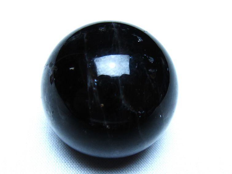 モリオン 黒水晶 丸玉 34mm スフィア 置物 原石 141-7373 【sold out】