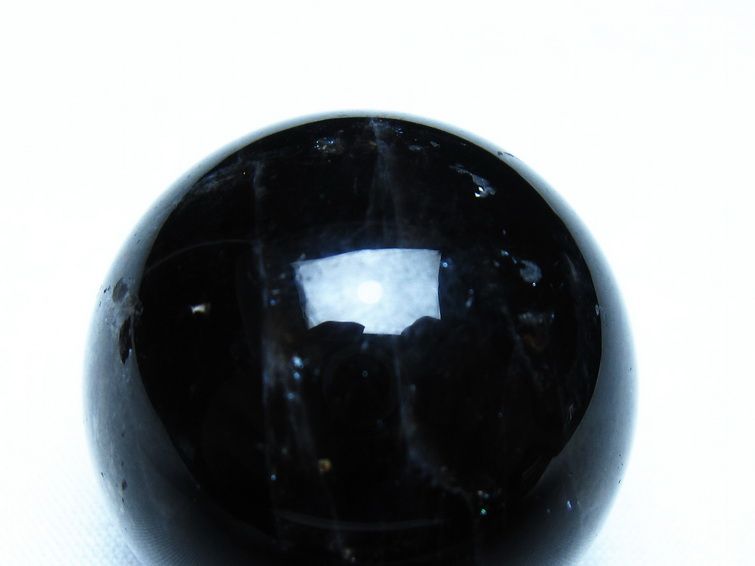 モリオン 黒水晶 丸玉 34mm スフィア 置物 原石 141-7373 【sold out】