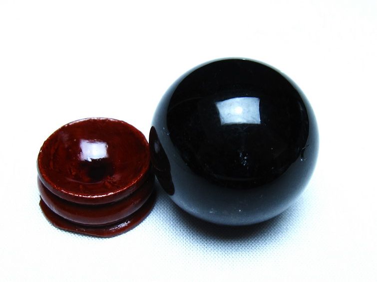モリオン 黒水晶 丸玉 34mm スフィア 置物 原石 141-7375 [sold out]