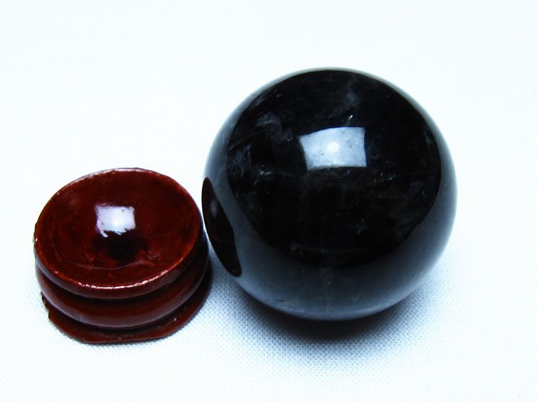 モリオン 黒水晶 丸玉 35mm スフィア 置物 原石 141-7378[sold out]