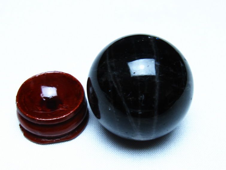 モリオン 黒水晶 丸玉 35mm スフィア 置物 原石 141-7379[sold out]