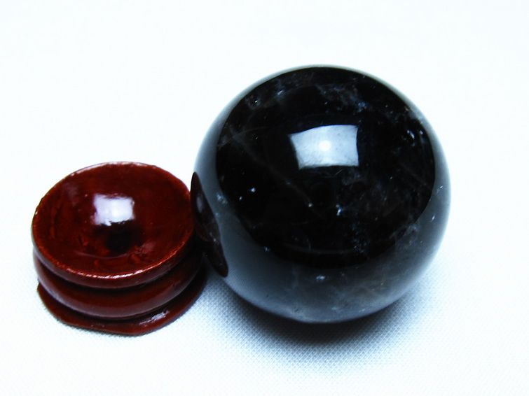 モリオン 黒水晶 丸玉 35mm スフィア 置物 原石 141-7380[sold out]