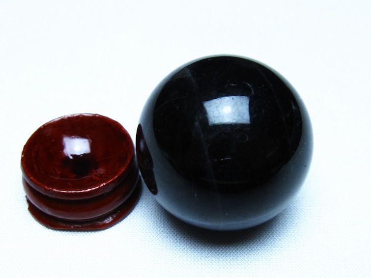 モリオン 黒水晶 丸玉 35mm スフィア 置物 原石 141-7381 [sold out]