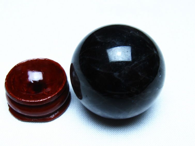 モリオン 黒水晶 丸玉 35mm スフィア 置物 原石 141-7383 [sold out]