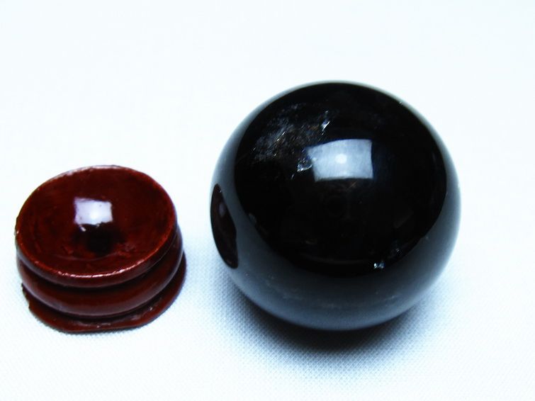 モリオン 黒水晶 丸玉 35mm スフィア 置物 原石 141-7385 [sold out]