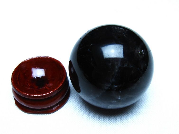 モリオン 黒水晶 丸玉 35mm スフィア 置物 原石 141-7386[sold out]