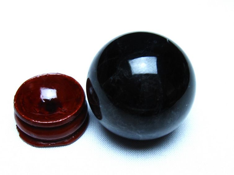 モリオン 黒水晶 丸玉 35mm スフィア 置物 原石 141-7387 [sold out]
