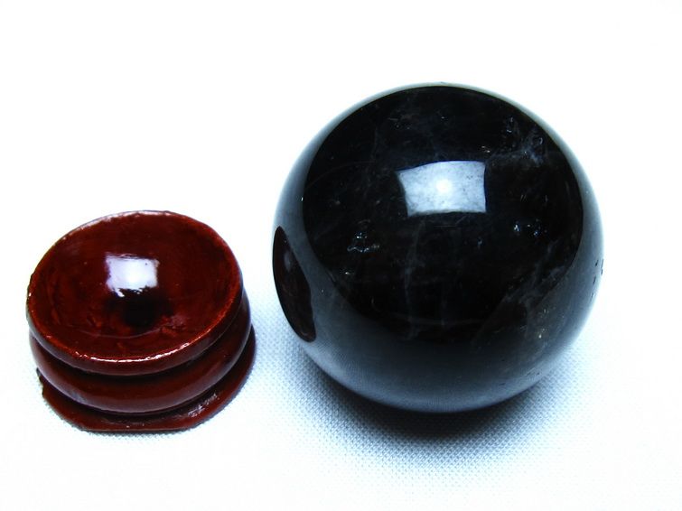 モリオン 黒水晶 丸玉 35mm スフィア 置物 原石 141-7388 【sold out】