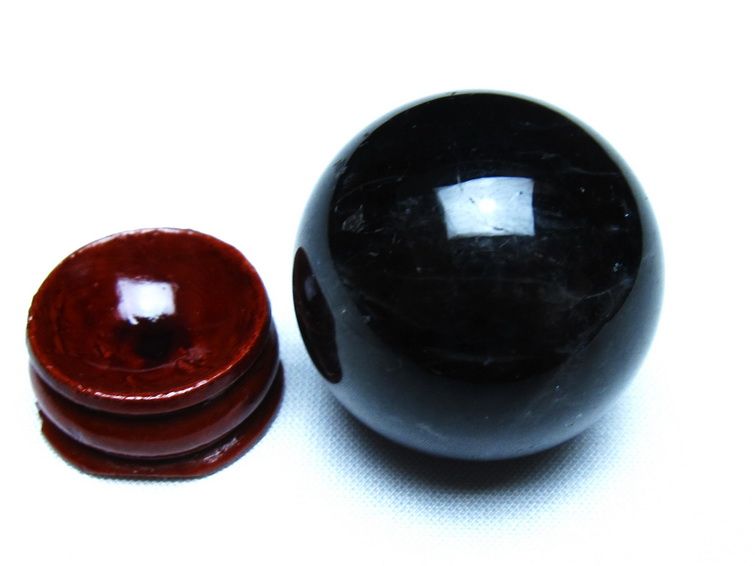 モリオン 黒水晶 丸玉 35mm スフィア 置物 原石 141-7389 【sold out】