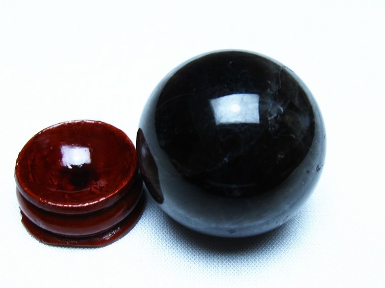 モリオン 黒水晶 丸玉 35mm スフィア 置物 原石 141-7390[sold out]