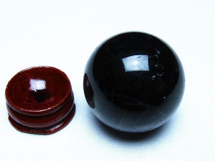 モリオン 黒水晶 丸玉 35mm スフィア 置物 原石 141-7392[sold out]