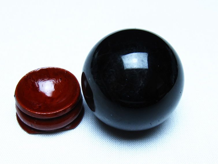 モリオン 黒水晶 丸玉 35mm スフィア 置物 原石 141-7394 [sold out
