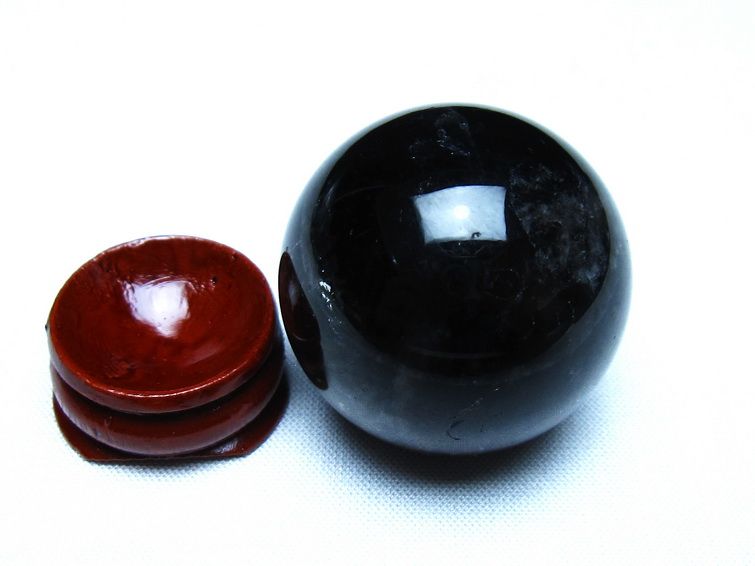 モリオン 黒水晶 丸玉 35mm スフィア 置物 原石 141-7395 [sold out]