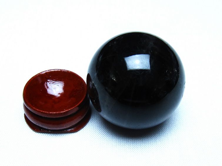 モリオン 黒水晶 丸玉 35mm スフィア 置物 原石 141-7396 【sold out】