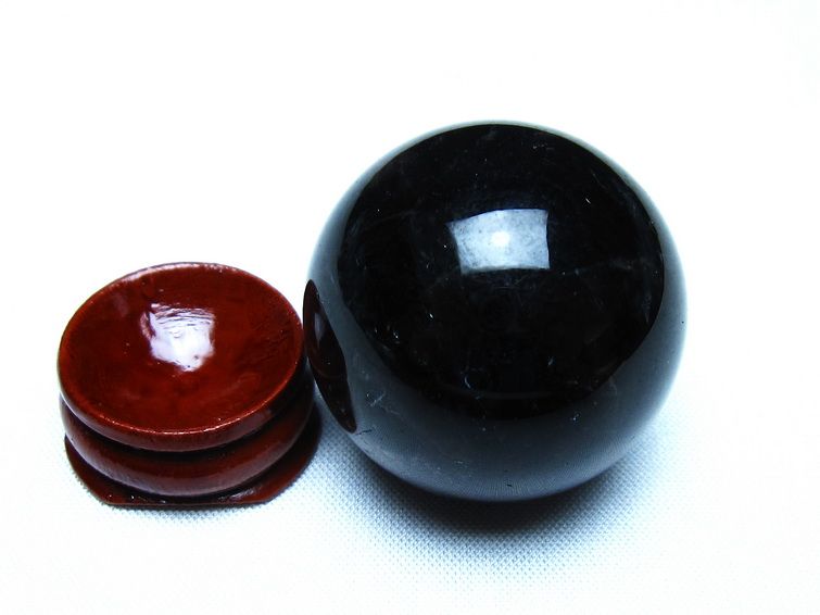モリオン 黒水晶 丸玉 35mm スフィア 置物 原石 141-7397 [sold out]