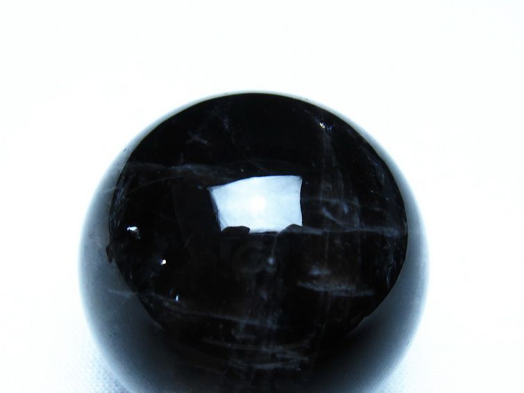 黒水晶 モリオン 丸玉 35mm スフィア 置物 原石 141-7402[sold out]
