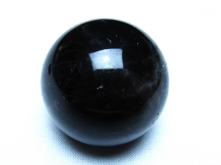 黒水晶 モリオン 丸玉 35mm スフィア 置物 原石 141-7404[sold out]