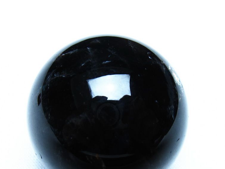 黒水晶 モリオン 丸玉 35mm スフィア 置物 原石 141-7405 [sold out]