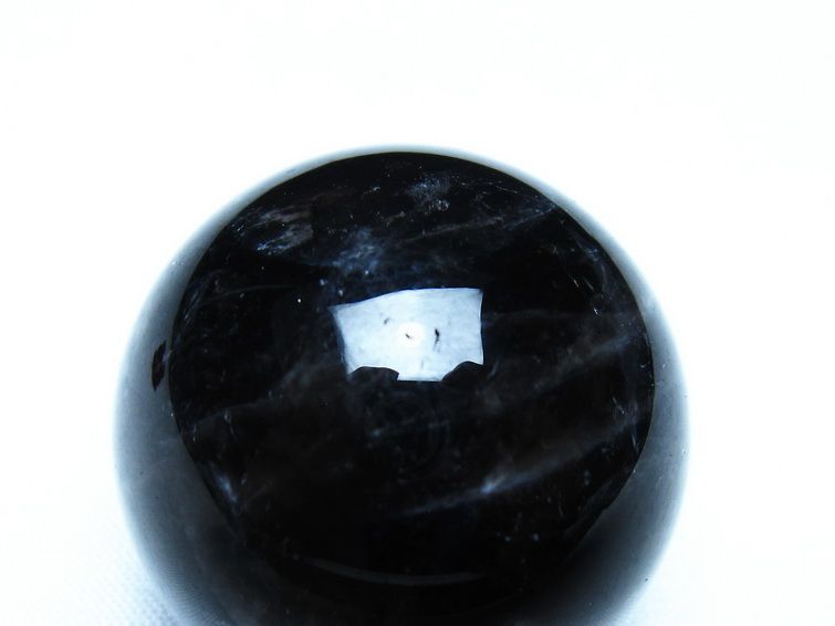 黒水晶 モリオン 丸玉 35mm スフィア 置物 原石 141-7406[sold out]