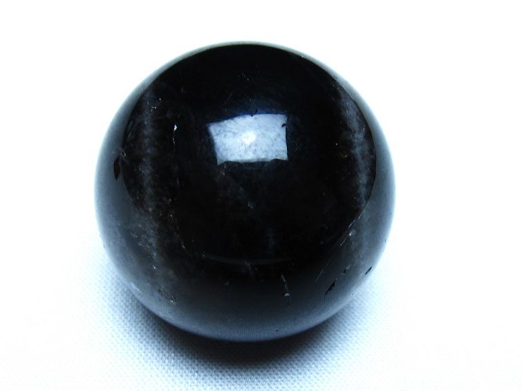 黒水晶 モリオン 丸玉 35mm スフィア 置物 原石 141-7408[sold out]