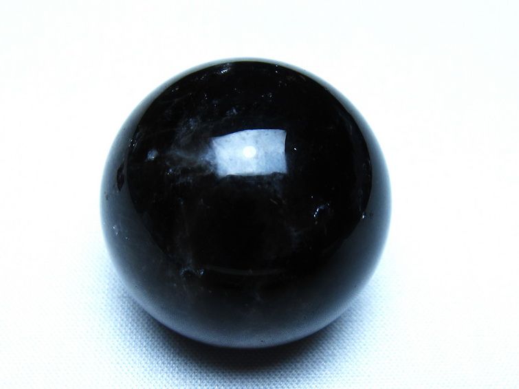 黒水晶 モリオン 丸玉 35mm スフィア 置物 原石 141-7410[sold out]
